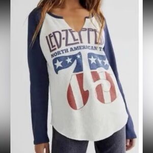 Daydreamer LA X Free People Led Zeppelin North American Tour Thermal Tee size L